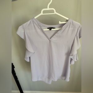 Banana Republic Light Purple Ruffle Sleeve Blouse